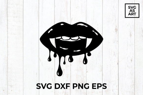 Download Vampiric Dripping Lips SVG - Premium Resources