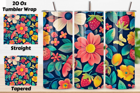 Download 3D Flowers Tumbler Sublimation Wrap PNG - 3d flowers tumbler Collection