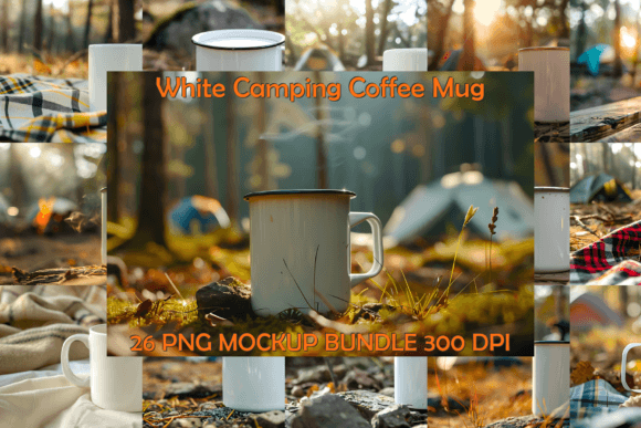 Download White Camping Coffee Mug Mockup Bundle - Camping coffee mug Collection