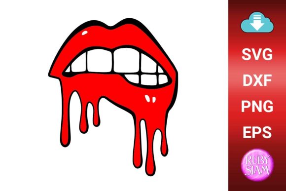 Download Dripping Lips SVG, Biting Lips Svg - Premium Resources