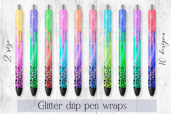 Download Glitter Drip Epoxy Pen Wraps Bundle 10 - Epoxy pen wraps Collection
