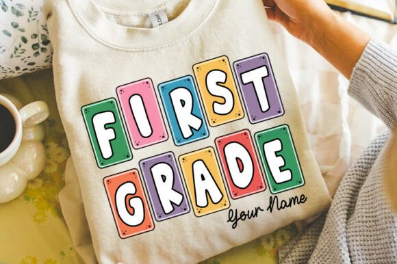Download First Grade Custom Name School Shirt PNG - Premium Resources